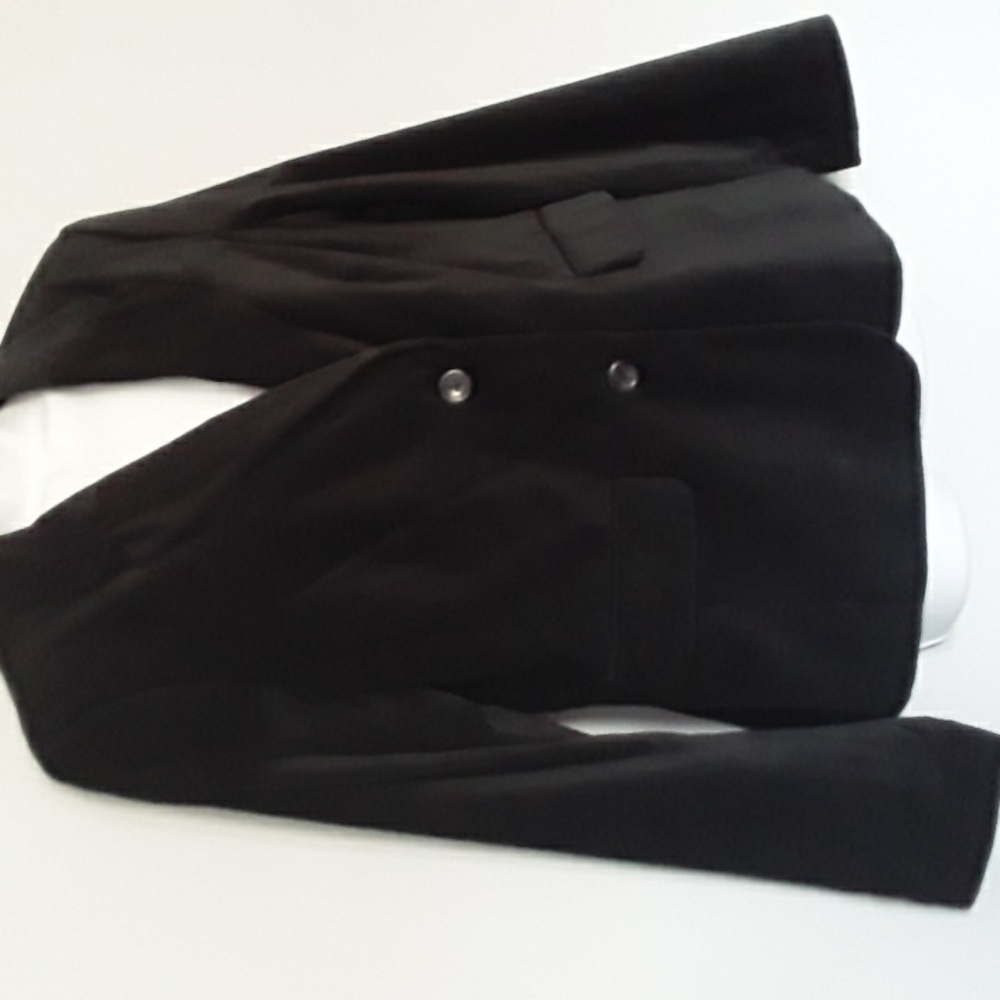 NWT LANDS END Velvet  Classic Black Tailored Blazer Size 12